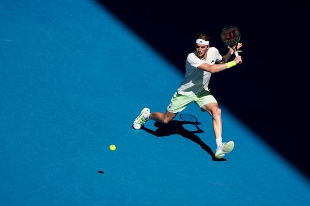 Stefanos Tsitsipas TENNIS : Open Australie 2024 - Melbourne - 15 01 2024 VirginieBouyer Panoramic 