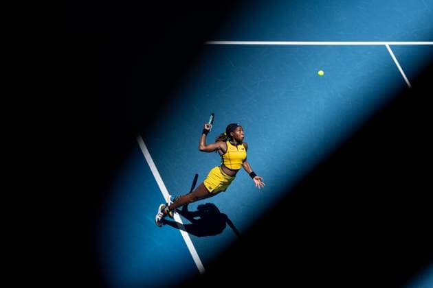 Sport Bilder des Tages Coco Gauff TENNIS : Open Australie 2024 - Melbourne - 15 01 2024 VirginieBouyer Panoramic 