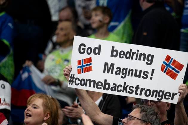 15 01 2024 Handball Men EHF EM 2024 Norway Slovenia Norwegian Handball Fans Berlin Mercedes Benz Arena Berlin Berlin Germany KlausTrotter 20240115 5524