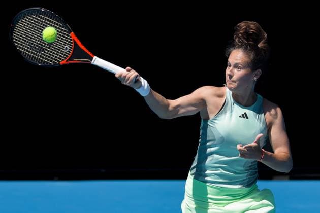 January 16, 2024: 14th seed DARIA KASATKINA of the Russian Federation in action against PEYTON STEARNS of the USA on KIA Arena in a Women s Singles 2nd round match on day 3 of the 2024 Australian Open in Melbourne, Australia. Cal Media USA - ZUMAc04_ 20240116_faf_c04_004 Copyright: xSydneyxLowx