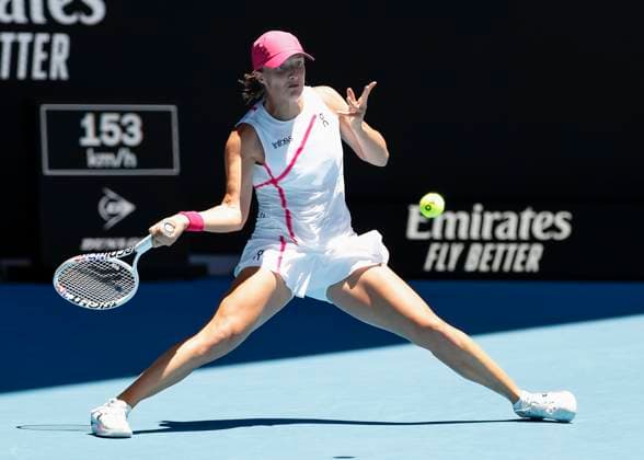 Iga Swiatek, Australian Open 2024, Melbourne Park, Melbourne, Victoria, Australia Copyright: xJuergenxHasenkopfx