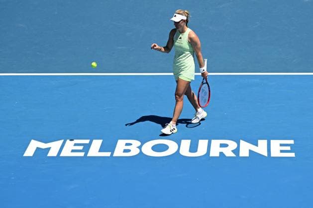 TENNIS AUSTRALIAN OPEN, Angelique Kerber of Germany during her match against Danielle Collins of the USA on Day 3 of the 2024 Australian Open at Melbourne Park in Melbourne, Tuesday, January 16, 2024. ( NO ARCHIVING, EDITORIAL USE ONLY, NO USE IN BOOKS WITHOUT CONSENT MELBOURNE VICTORIA AUSTRALIA  Copyright: xLUKASxCOCHx 20240116001889622221