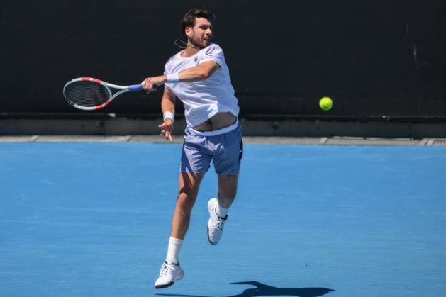 Cameron Norrie (GBR) in action during his first round match Australian Open, Day Two, Tennis, Melbourne Park, Melbourne, Australia - 16 Jan 2024  Copyright: xJamesxGourley Shutterstockx 14302243q