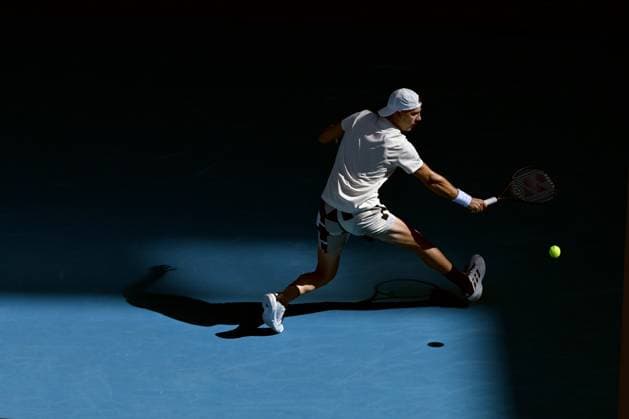 TENNIS AUSTRALIAN OPEN, Thanasi Kokkinakis of Australia returns serve during his round 1 match against Sebastian Ofner of Austria on Day 3 of the 2024 Australian Open at Melbourne Park in Melbourne, Tuesday, January 16, 2024. ( NO ARCHIVING, EDITORIAL USE ONLY, NO USE IN BOOKS WITHOUT CONSENT MELBOURNE VICTORIA AUSTRALIA  Copyright: xJAMESxROSSx 20240116001889649056
