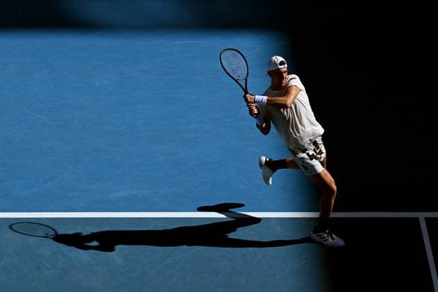 TENNIS AUSTRALIAN OPEN, Thanasi Kokkinakis of Australia returns serve during his round 1 match against Sebastian Ofner of Austria on Day 3 of the 2024 Australian Open at Melbourne Park in Melbourne, Tuesday, January 16, 2024. ( NO ARCHIVING, EDITORIAL USE ONLY, NO USE IN BOOKS WITHOUT CONSENT MELBOURNE VICTORIA AUSTRALIA  Copyright: xJAMESxROSSx 20240116001889649089