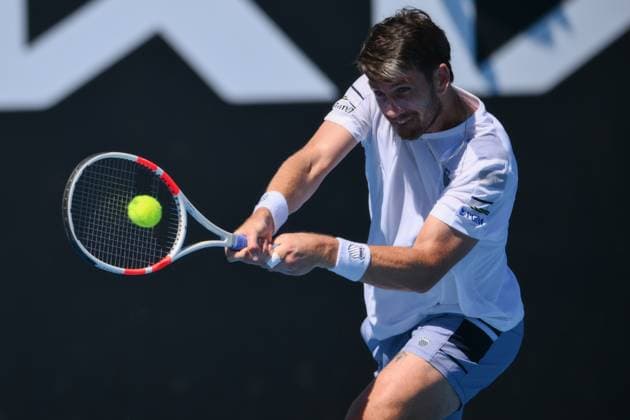 Cameron Norrie (GBR) in action during his first round match Australian Open, Day Two, Tennis, Melbourne Park, Melbourne, Australia - 16 Jan 2024  Copyright: xJamesxGourley Shutterstockx 14302243a