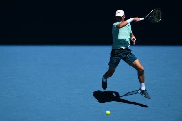 Casper Ruud (NOR) during his first round match Australian Open, Day Two, Tennis, Melbourne Park, Melbourne, Australia - 16 Jan 2024  Copyright: xJamesxGourley Shutterstockx 14302243ce