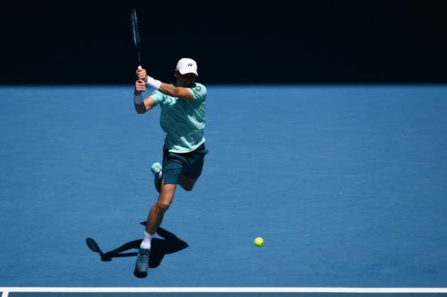 Casper Ruud (NOR) during his first round match Australian Open, Day Two, Tennis, Melbourne Park, Melbourne, Australia - 16 Jan 2024  Copyright: xJamesxGourley Shutterstockx 14302243ca
