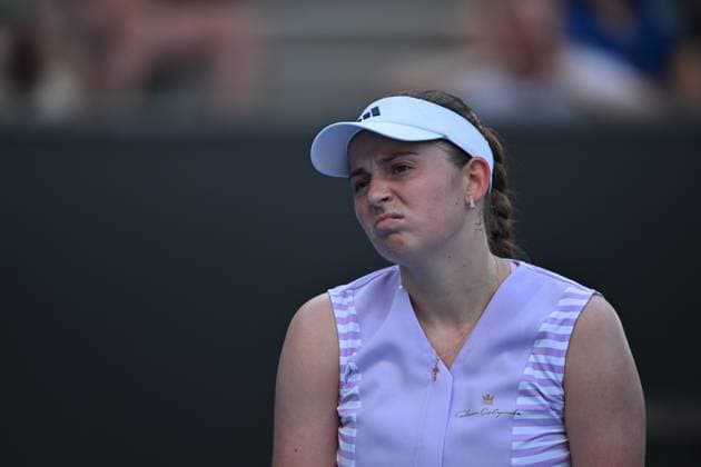 TENNIS AUSTRALIAN OPEN, Jelena Ostapenko of Latvia reacts during her round 1 match against Kimberly Birrell of Australia on Day 3 of the 2024 Australian Open at Melbourne Park in Melbourne, Tuesday, January 16, 2024. ( NO ARCHIVING, EDITORIAL USE ONLY, NO USE IN BOOKS WITHOUT CONSENT MELBOURNE VICTORIA AUSTRALIA  Copyright: xLUKASxCOCHx 20240116001889664185