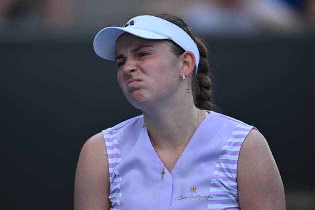 TENNIS AUSTRALIAN OPEN, Jelena Ostapenko of Latvia reacts during her round 1 match against Kimberly Birrell of Australia on Day 3 of the 2024 Australian Open at Melbourne Park in Melbourne, Tuesday, January 16, 2024. ( NO ARCHIVING, EDITORIAL USE ONLY, NO USE IN BOOKS WITHOUT CONSENT MELBOURNE VICTORIA AUSTRALIA  Copyright: xLUKASxCOCHx 20240116001889664253