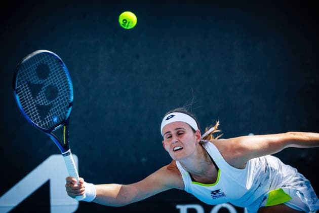 Greet Minnen WTA, Tennis Damen 67) pictured in action during a tennis match between Belgian Minnen and Danish Tauson, in round 1 of the women s singles tournament at the Australian Open Grand Slam, Tuesday 16 January 2024 in Melbourne Park, Melbourne, Australia. The 2024 edition of the Australian Grand Slam takes place from January 14th to January 28th. PATRICKxHAMILTON  x84084126x