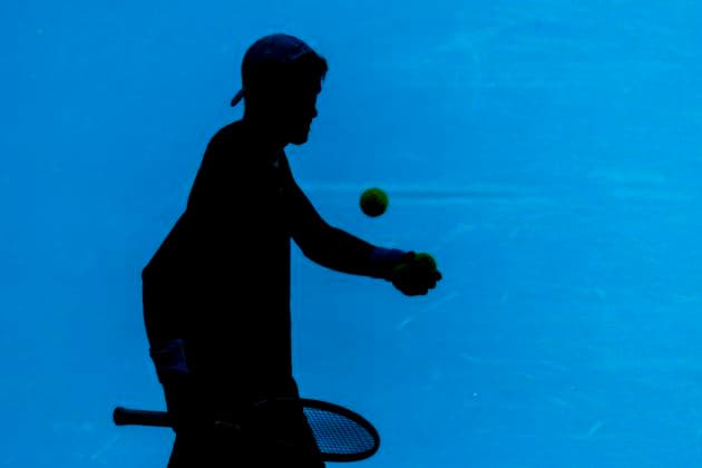 MELBOURNE, VIC - JANUARY 16: Holger Rune of Denmark in action during Round 1 of the 2024 Australian Open on January 16 2024, at Melbourne Park in Melbourne, Australia. (Photo by Jason Heidrich Icon Sportswire) TENNIS: JAN 16 Australian Open EDITORIAL USE ONLY Icon240116120