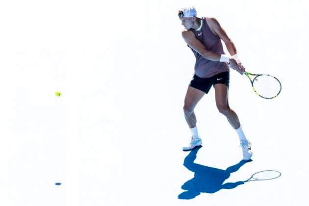 MELBOURNE, VIC - JANUARY 16: Holger Rune of Denmark in action during Round 1 of the 2024 Australian Open on January 16 2024, at Melbourne Park in Melbourne, Australia. (Photo by Jason Heidrich Icon Sportswire) TENNIS: JAN 16 Australian Open EDITORIAL USE ONLY Icon240116140