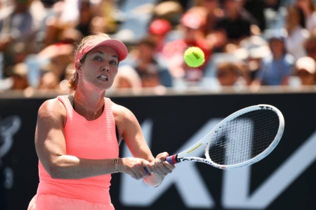 Danielle Collins (USA) during her first round match Australian Open, Day Two, Tennis, Melbourne Park, Melbourne, Australia - 16 Jan 2024  Copyright: xJamesxGourley Shutterstockx 14302243cu