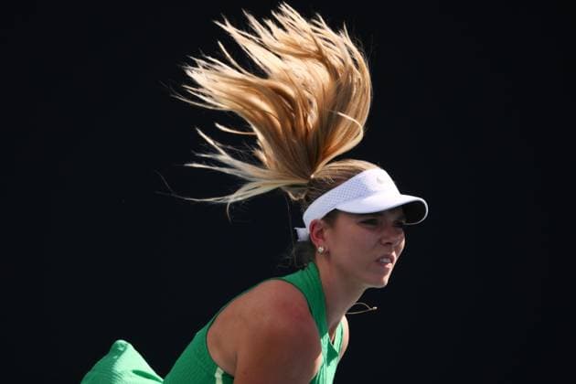 Katie Boulter (GBR) during her first round match Australian Open, Day Three, Tennis, Melbourne Park, Melbourne, Australia - 16 Jan 2024  Copyright: xJamesxGourley Shutterstockx 14297584a