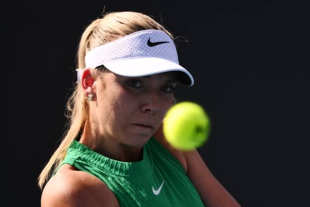 Katie Boulter (GBR) during her first round match Australian Open, Day Three, Tennis, Melbourne Park, Melbourne, Australia - 16 Jan 2024  Copyright: xJamesxGourley Shutterstockx 14297584d
