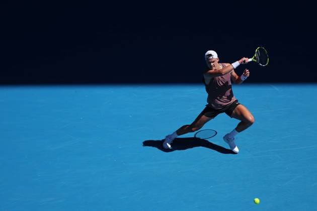 Holger Rune of Denmark in action Australian Open, Day Three, Tennis, Melbourne Park, Melbourne, Australia - 16 Jan 2024  Copyright: xEllaxLing Shutterstockx 14297583c