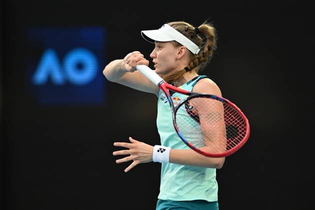 TENNIS AUSTRALIAN OPEN, Elena Rybakina of Kazakhstan in action during her round 1 match against Karolina Pliskova of Czech Republic on Day 3 of the 2024 Australian Open at Melbourne Park in Melbourne, Tuesday, January 16, 2024. ( NO ARCHIVING, EDITORIAL USE ONLY, NO USE IN BOOKS WITHOUT CONSENT MELBOURNE VICTORIA AUSTRALIA  Copyright: xLUKASxCOCHx 20240116001889682313