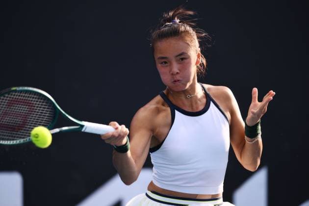 Yue Yuan (CHN) during her first round match Australian Open, Day Three, Tennis, Melbourne Park, Melbourne, Australia - 16 Jan 2024  Copyright: xJamesxGourley Shutterstockx 14297584bu