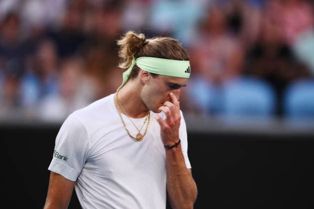 Alexander Zverev (GER) during his first round match Australian Open, Day Three, Tennis, Melbourne Park, Melbourne, Australia - 16 Jan 2024  Copyright: xJamesxGourley Shutterstockx 14297584ci