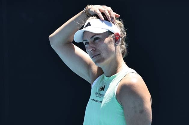 Angelique Kerber, GER, during first round of 2024 Australian Open in Melbourne, 16 01 2023