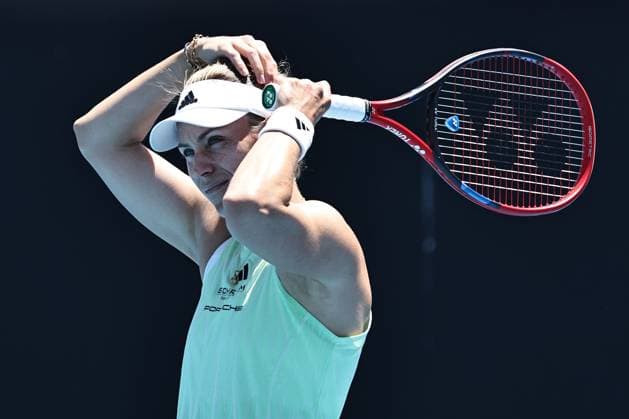 Angelique Kerber, GER, during first round of 2024 Australian Open in Melbourne, 16 01 2023