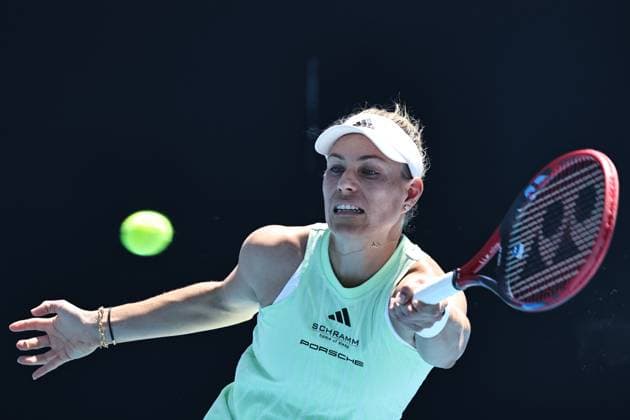 Angelique Kerber, GER, during first round of 2024 Australian Open in Melbourne, 16 01 2023