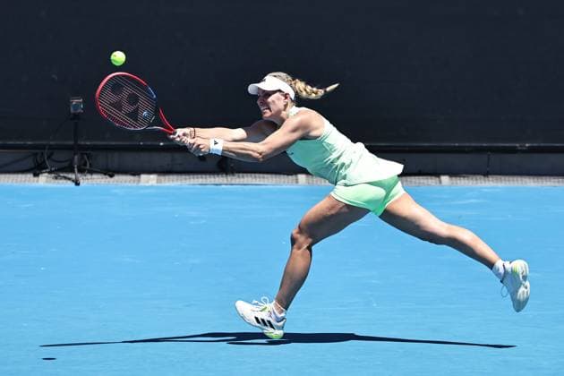 Angelique Kerber, GER, during first round of 2024 Australian Open in Melbourne, 16 01 2023