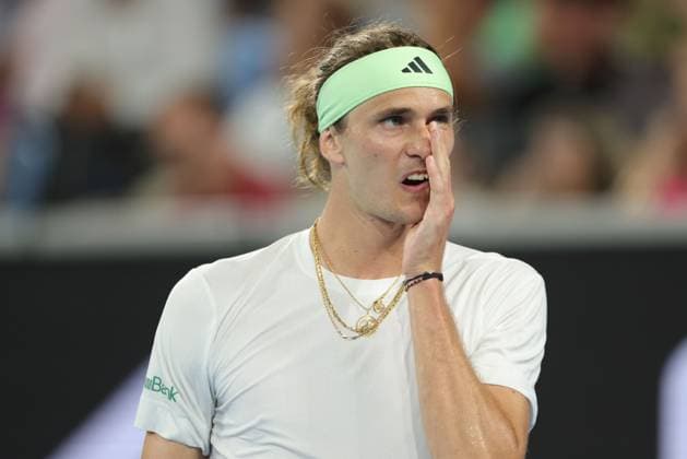 Alexander Zverev, GER, during first round of 2024 Australian Open in Melbourne, 16 01 2023
