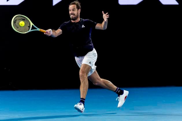 MELBOURNE, VIC - JANUARY 16: Richard Gasquet of France in action during Round 1 of the 2024 Australian Open on January 16 2024, at Melbourne Park in Melbourne, Australia. (Photo by Jason Heidrich Icon Sportswire) TENNIS: JAN 16 Australian Open EDITORIAL USE ONLY Icon240116251