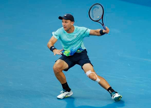 Dominik Koepfer, Australian Open 2024, Melbourne Park, Melbourne, Victoria, Australia Copyright: xJuergenxHasenkopfx