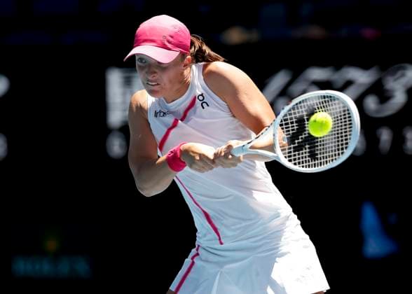 Iga Swiatek, Australian Open 2024, Melbourne Park, Melbourne, Victoria, Australia Copyright: xJuergenxHasenkopfx