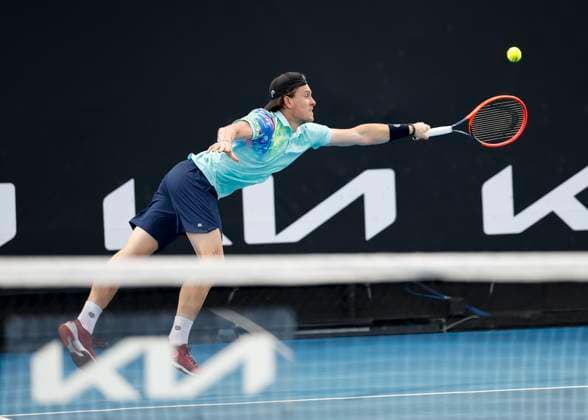 Romain Arneodo and Sam Weissborn, Mens Doubles, Australian Open 2024, Melbourne Park, Melbourne, Victoria, Australia Copyright: xJuergenxHasenkopfx