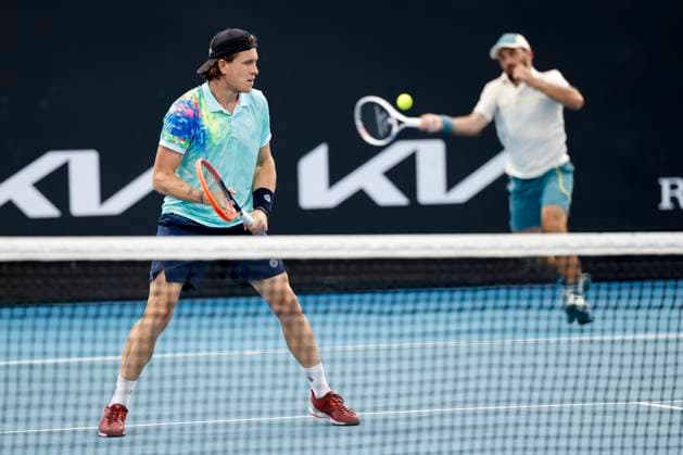 Romain Arneodo and Sam Weissborn, Mens Doubles, Australian Open 2024, Melbourne Park, Melbourne, Victoria, Australia Copyright: xJuergenxHasenkopfx