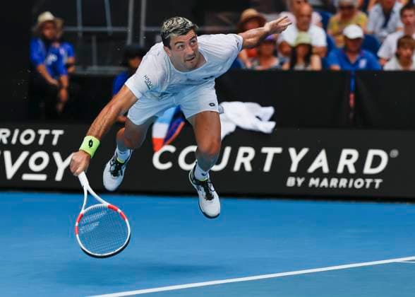 Sebastian Ofner AUT , Australian Open 2024, Melbourne Park, Melbourne, Victoria, Australia Copyright: xJuergenxHasenkopfx