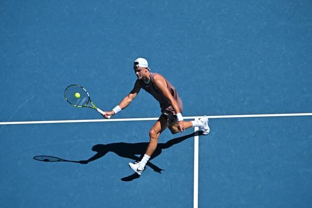 2024 Australian Open - Melbourne Holger Rune (DEN) during his first round match at the 2024 Australian Open at Melbourne Park in Melbourne, AUSTRALIA, on January 16, 2024. Photo by Corinne Dubreuil ABACAPRESS.COM Melbourne Australia  Copyright: xDubreuilxCorinne ABACAx