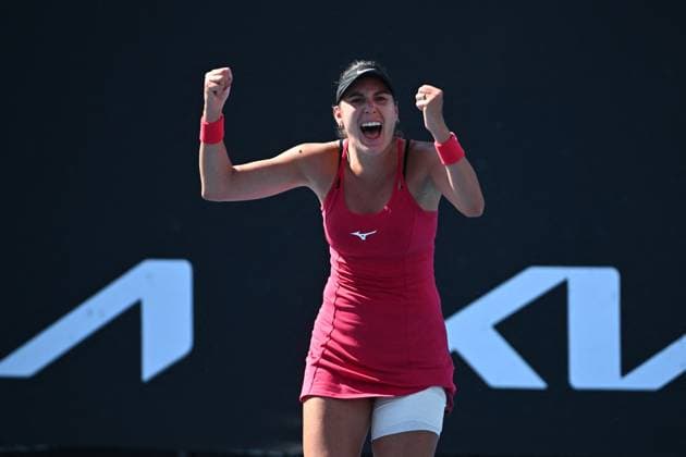 2024 Australian Open - Melbourne Oceane Dodin (FRA) during her first round match at the 2024 Australian Open at Melbourne Park in Melbourne, AUSTRALIA, on January 16, 2024. Photo by Corinne Dubreuil ABACAPRESS.COM Melbourne Australia  Copyright: xDubreuilxCorinne ABACAx