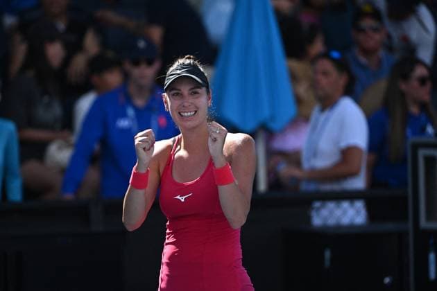 2024 Australian Open - Melbourne Oceane Dodin (FRA) during her first round match at the 2024 Australian Open at Melbourne Park in Melbourne, AUSTRALIA, on January 16, 2024. Photo by Corinne Dubreuil ABACAPRESS.COM Melbourne Australia  Copyright: xDubreuilxCorinne ABACAx