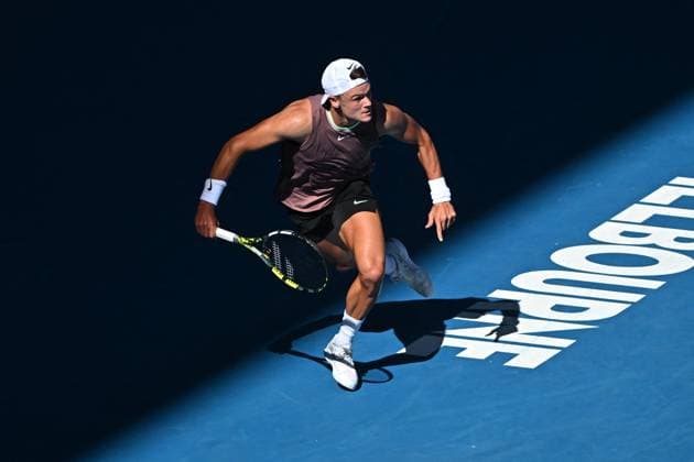 2024 Australian Open - Melbourne Holger Rune (DEN) during his first round match at the 2024 Australian Open at Melbourne Park in Melbourne, AUSTRALIA, on January 16, 2024. Photo by Corinne Dubreuil ABACAPRESS.COM Melbourne Australia  Copyright: xDubreuilxCorinne ABACAx