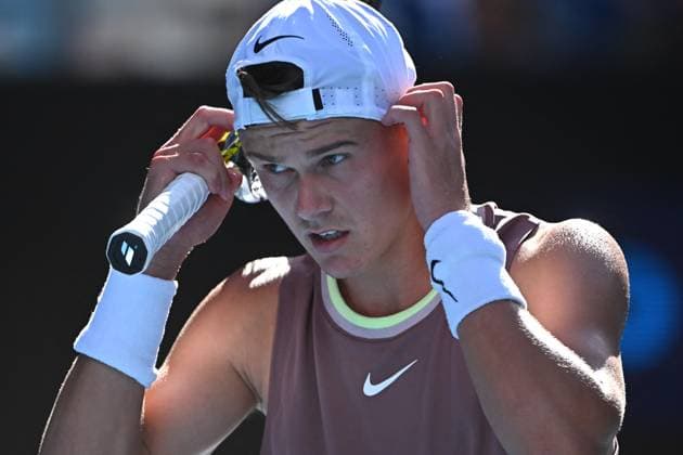 2024 Australian Open - Melbourne Holger Rune (DEN) during his first round match at the 2024 Australian Open at Melbourne Park in Melbourne, AUSTRALIA, on January 16, 2024. Photo by Corinne Dubreuil ABACAPRESS.COM Melbourne Australia  Copyright: xDubreuilxCorinne ABACAx