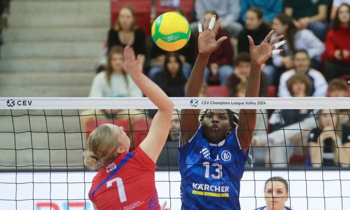 Stuttgart , Volleyball CEV Champions League , Allianz MTV Stuttgart vs Asterix Avo Beveren , Krystal Rivers Stgt