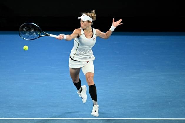 TENNIS AUSTRALIAN OPEN, Laura Siegemund of Germany returns during her round 2 match against Storm Hunter of Australia on Day 4 of the 2024 Australian Open at Melbourne Park in Melbourne, Wednesday, January 17, 2024. ( NO ARCHIVING, EDITORIAL USE ONLY, NO USE IN BOOKS WITHOUT CONSENT MELBOURNE VICTORIA AUSTRALIA  Copyright: xJOELxCARRETTx 20240117001890061182