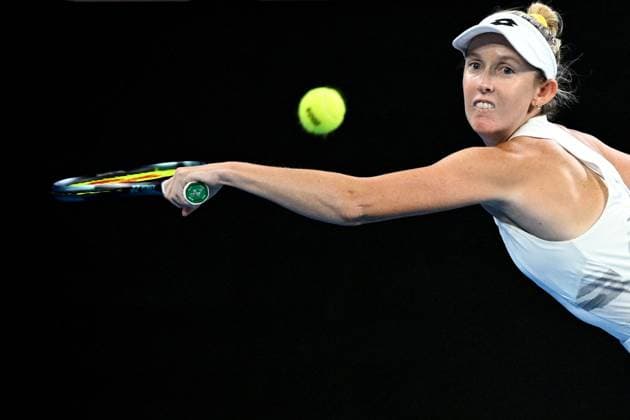 TENNIS AUSTRALIAN OPEN, Storm Hunter of Australia in action during her round 2 match against Laura Siegemund of Germany on Day 4 of the 2024 Australian Open at Melbourne Park in Melbourne, Wednesday, January 17, 2024. ( NO ARCHIVING, EDITORIAL USE ONLY, NO USE IN BOOKS WITHOUT CONSENT MELBOURNE VICTORIA AUSTRALIA  Copyright: xJOELxCARRETTx 20240117001890064559