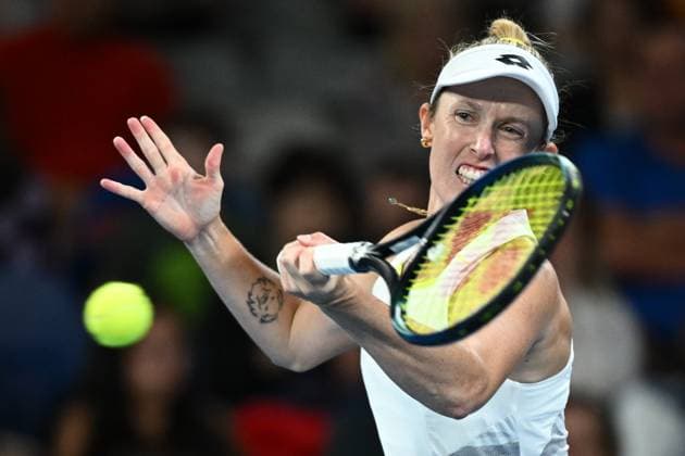 TENNIS AUSTRALIAN OPEN, Storm Hunter of Australia in action during her round 2 match against Laura Siegemund of Germany on Day 4 of the 2024 Australian Open at Melbourne Park in Melbourne, Wednesday, January 17, 2024. ( NO ARCHIVING, EDITORIAL USE ONLY, NO USE IN BOOKS WITHOUT CONSENT MELBOURNE VICTORIA AUSTRALIA  Copyright: xJOELxCARRETTx 20240117001890067327
