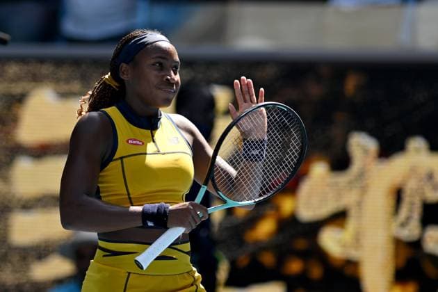 TENNIS AUSTRALIAN OPEN, Coco Gauff of the USA celebrates her round 2 win against Caroline Dolehide of the USA on Day 4 of the 2024 Australian Open at Melbourne Park in Melbourne, Wednesday, January 17, 2024. ( NO ARCHIVING, EDITORIAL USE ONLY, NO USE IN BOOKS WITHOUT CONSENT MELBOURNE VICTORIA AUSTRALIA  Copyright: xLUKASxCOCHx 20240117001890068335