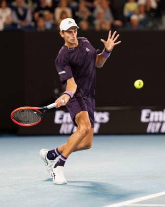 Tennis 2024: Australian Open Day 4 January 17, 2024: MATTEO ARNALDI of Italy in action against 10th seed ALEX DE MINAUR of Australia on Rod Laver Arena in a Men s Singles 2nd round match on day 4 of the 2024 Australian Open in Melbourne, Australia. Sydney Low Cal Media(Credit Image: Â Sydney Low Cal Sport Media) California USA EDITORIAL USE ONLY Copyright: xx ZUMA-20240117_faf_c04_017.jpg SydneyxLowx csmphotothree223856