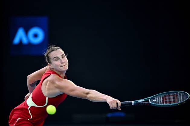 TENNIS AUSTRALIAN OPEN, Aryna Sabalenka of Belarus in action during her round 2 match against Brenda Fruhvirtova of Czech Republic on Day 4 of the 2024 Australian Open at Melbourne Park in Melbourne, Wednesday, January 17, 2024. ( NO ARCHIVING, EDITORIAL USE ONLY, NO USE IN BOOKS WITHOUT CONSENT MELBOURNE VICTORIA AUSTRALIA  Copyright: xJAMESxROSSx 20240117001890105311