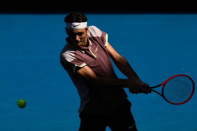 Taylor Fritz (USA) in action during his second round match Australian Open, Day Four, Tennis, Melbourne Park, Melbourne, Australia - 17 Jan 2024  Copyright: xJamesxGourley Shutterstockx 14297589ee