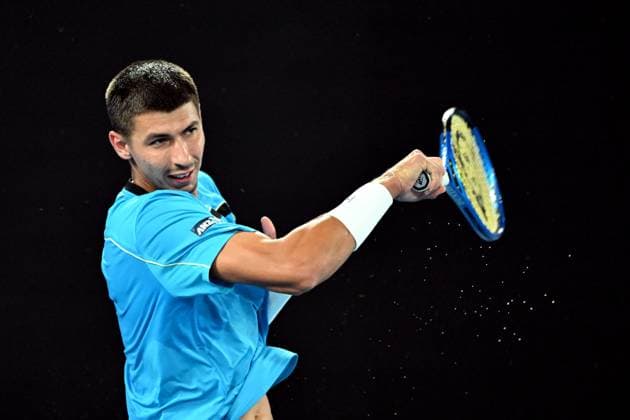 TENNIS AUSTRALIAN OPEN, Alexei Popyrin of Australia in action during his round 2 match against Novak Djokovic of Serbia on Day 4 of the 2024 Australian Open at Melbourne Park in Melbourne, Wednesday, January 17, 2024. ( NO ARCHIVING, EDITORIAL USE ONLY, NO USE IN BOOKS WITHOUT CONSENT MELBOURNE VICTORIA AUSTRALIA  Copyright: xJAMESxROSSx 20240117001890133297