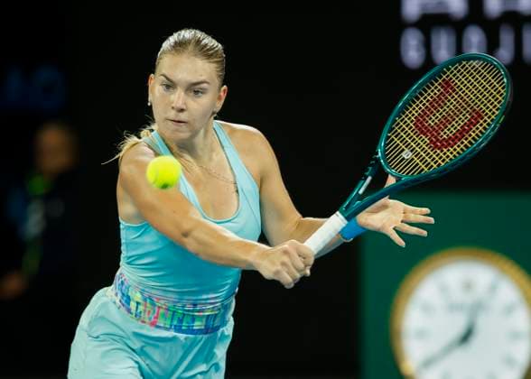 Maria Timofeeva RUS , Australian Open 2024, Melbourne Park, Melbourne, Victoria, Australia Copyright: xJuergenxHasenkopfx